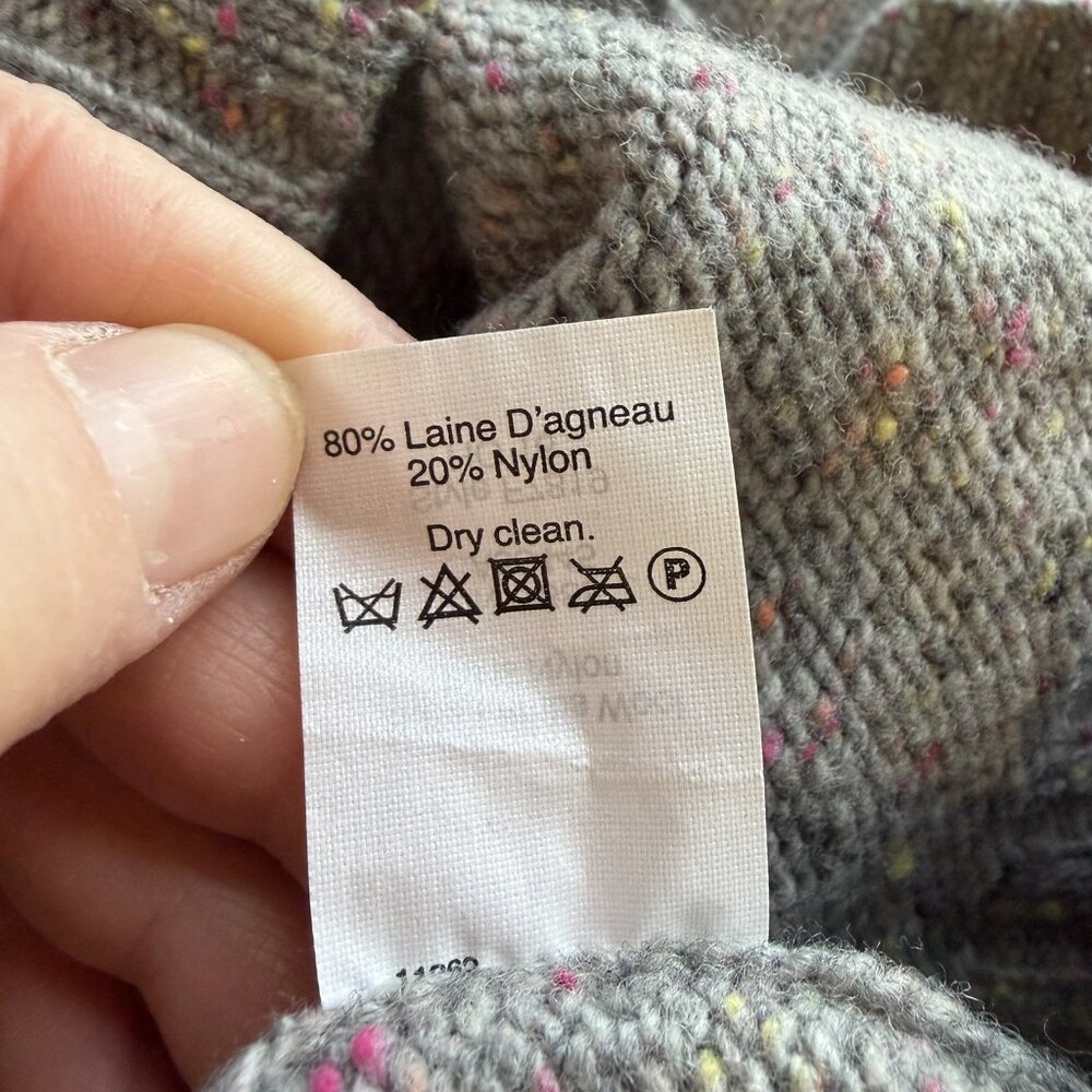 J. Crew Gray Donegal Speckled Lambswool Knit Turtleneck Sweater‎ S Small - Picture 7 of 8